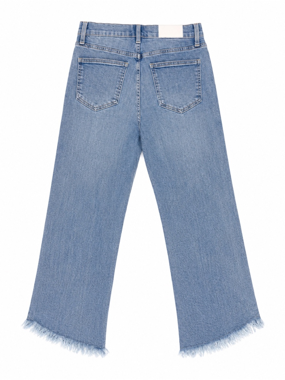 Pistola Light Wash Raw Hem Wide Leg Cropped Jeans – Size 27 - Picture 2 of 11
